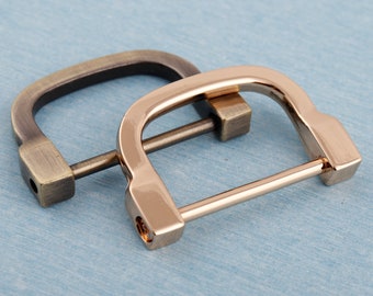 30mm Alloy Horseshoe D Ring: Screw-In Shackle for Leather Craft