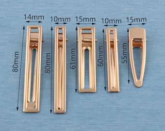 Light Gold Alligator Hair Clips: Accessory Blanks (10-20 pcs)