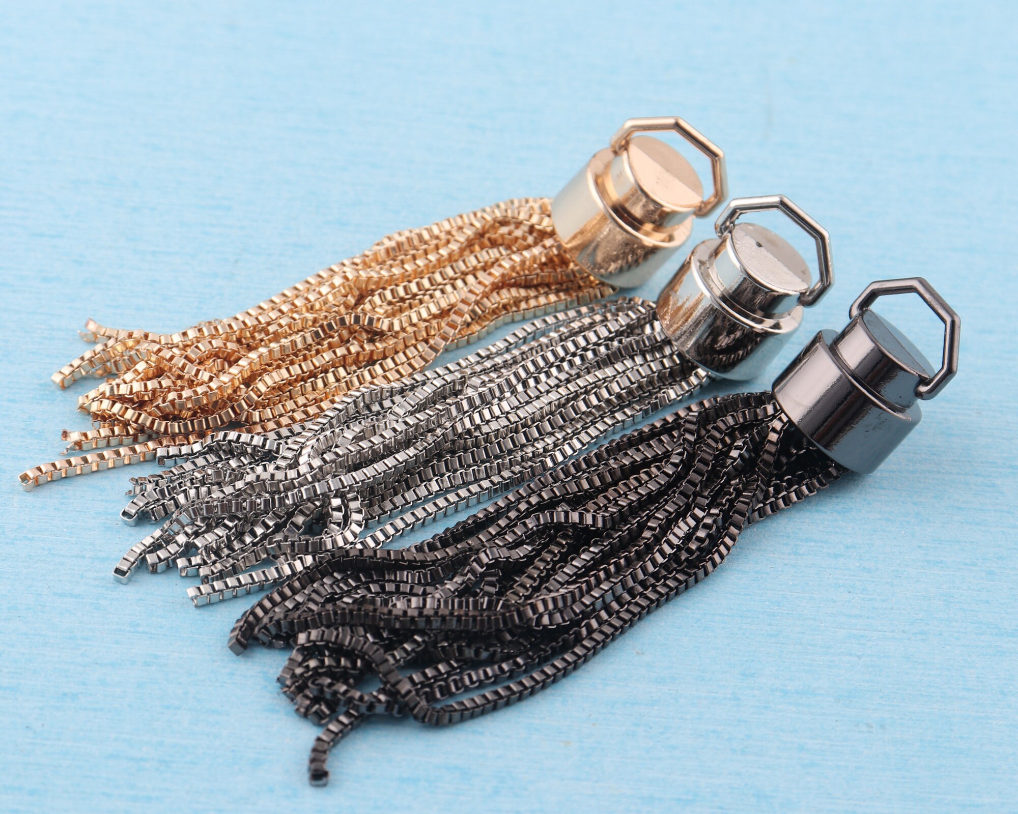 Metal Tassels Charm Pendants100mm Tassel With Cap Jewelrykey Etsy
