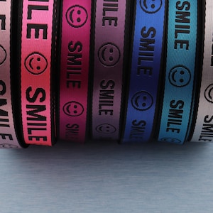 Nastro jacquard Smile: accessori per indumenti in nylon da 1 pollice