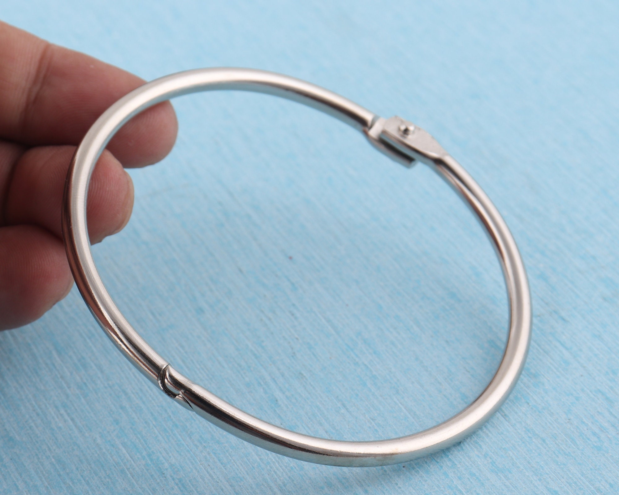 Metal Binding Rng Silver Metal Binding Ring: 79mm Book Hinge Clasp - Etsy