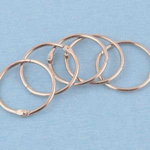 Silver Book Rings: Metal Binding Hinge Clasps (45mm inner)