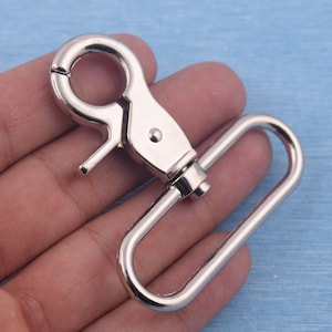 Silver Metal Lobster Clasp: 2&quot; Swivel Snap Hook for Purse Hardware