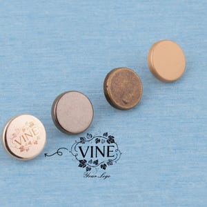 Personalisierte Lasergravur-Logo-Knopf: Benutzerdefiniertes Markenlogo 10 mm runde Mini-Knöpfe