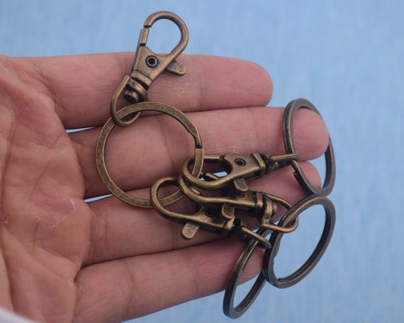 Keychain With Clip Gold/silver Key Chain Supplies Swivel Clasp