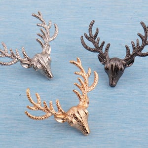 deer head purse label,60*70 mm metal bag label with feet,fashion leather bag purse metal hardware accessories