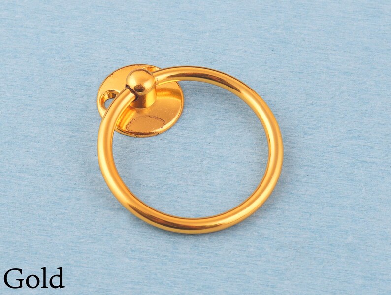 1 Paar runde Schubladenknäufe: Griffbeschläge, Möbelbeschläge (72 mm) Gold