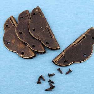 Antique Bronze Jewelry Box Hinge: Decorative Metal Hinge (57x42mm) - Set of 2/5/10