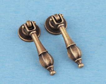 Antique Bronze Drawer Pull Handle - European Retro Cabinet Pendant Furniture Knob