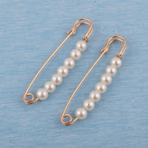 Pearl safety pin,75mm length the same ivory pearls brooch pin shawl pin and scarf pin for women jewelry,sewing safety pins supplies