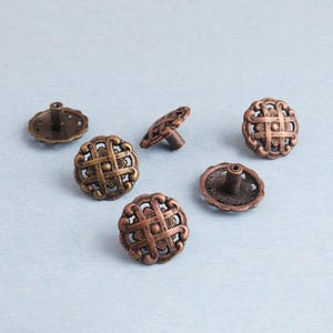 Antique Brass Floral Cabinet Knob - Vintage Dresser Drawer Pull (36*20mm)