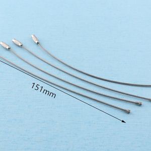 Stainless Steel Keychain Wire with Screw Lock (10 pcs, 1.5mm x 151mm)