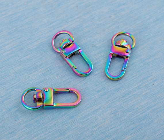 Rainbow Swivel Snap Clasp: Zinc Alloy Lanyard Purse Buckle