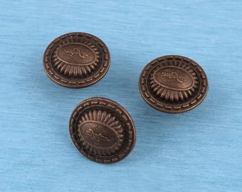 Vintage Round Brass Antique Drawer Pull - 35mm Cabinet Knob Furniture Accessories