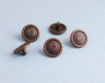 Antique Brass Floral Cabinet Knob - Vintage Dresser Drawer Pull (37*19mm)