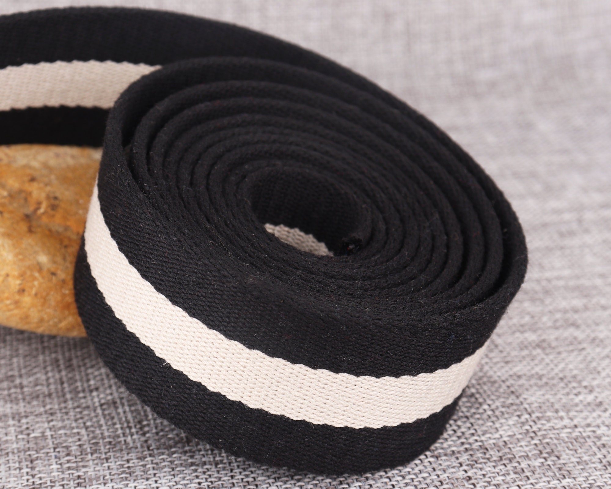 Bordered Ribbons Fabric Webbing Belt Knit Tape Ribbon Woven Canvas Webbing  Bag Webbing Strap Knapsack Strapping Textile Sewing
