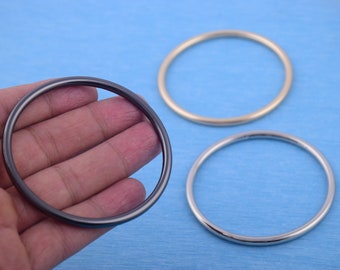 4-10 PCS o-rings, alloy rings, 60mm metal non-welded o-rings, used for handbag hardware, light gold/gun gold/silver