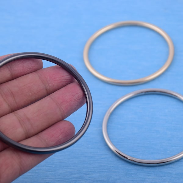 4-10 PCS o-rings, alloy rings, 60mm metal non-welded o-rings, used for handbag hardware, light gold/gun gold/silver