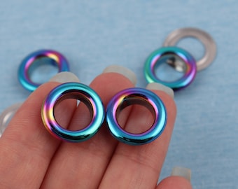 10mm inner metal rainbow eyelet with washer,eyelet grommets,leather craft repair grommet fit,leather craft bag shoes belt cap craft supplies