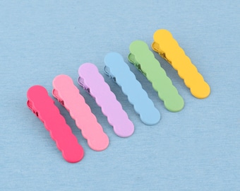 Kleurrijke krokodillenhaarspeldjes 61 x 14 mm: metalen haaraccessoires