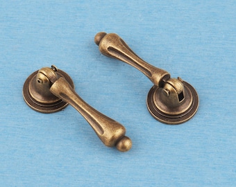 Retro Water Drop Bail Pull - Antique Bronze Cabinet Drawer Handle, Vintage Decor