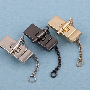 Metal Twist Lock Clasp: Purse Bag Closure Hardware (58x25mm)