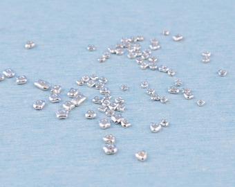 925 Sterling Silver Tiny Lrregularly Shaped Beads:Bracelet Necklace Bead DIY,Silver Jewelry Supply