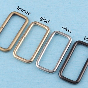 4-10pcs 2"(50mm) metal rectangle belt buckle,non-welded rectangular rings,strap accessories,bronze/gold/silver/black