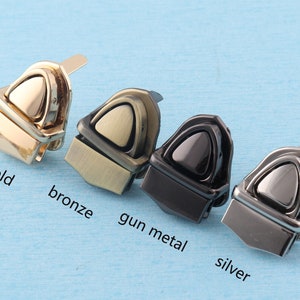 Metal bag press locks,silver/gun metal/bronze/gold catch tuck purse lock,closure locks for craft, DIY accessories