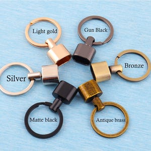 50mm Tassel Keychain: Alloy Key Ring Pendant - Golden, Silver, Bronze