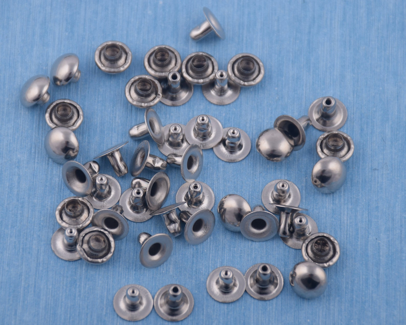 100 Sets of Silver Mushroom Rivet 88mm Round Metal Rivet Etsy