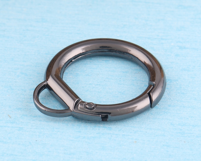 410pcs 1 Spring O Ring With Loop25mm Metal Round Snap Etsy