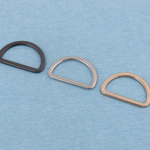 1.5&quot; Metal D Rings: Light Gold, Black, Silver - Bag Straps & Leather