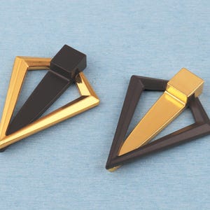 Tirador de cajón en forma de rombo, tirador para armario de cocina, herraje para tirador (80 mm)