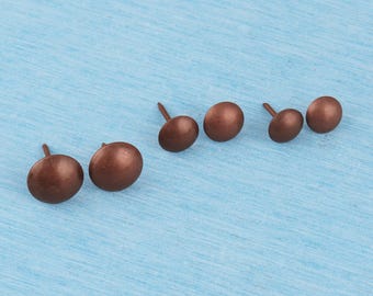 Round Decorative Furniture Nails - Vintage Sofa Push Pins for Couch, Wooden Box & Leather Decor