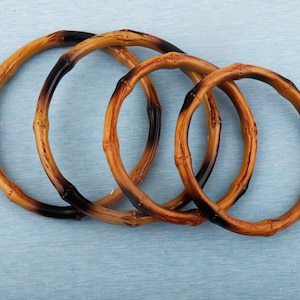 Bamboo Handbag Handles: DIY Purse Making Supplies (2-4 pcs)