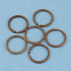 Antieke messing sleutelringen met splitsluiting: 30 mm metalen sleutelhanger