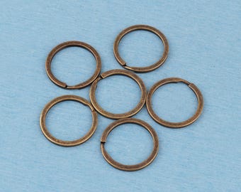 Antique Brass Split Key Rings: 30mm Metal Key Fob