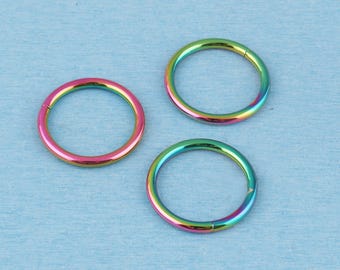 32mm inner Rainbow Spring O Rings: 1.25" Metal Snap Hook for Bag Straps