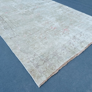 Natural Area Rug, Large Rug 4x8, Wool Area Rug, Old Vintage Rug, Beige Brown Rug, Handwoven Turkish Rug, 4x8 Area Rugs, Modern 4x8 Rug