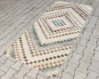 3.2x7.2 feet,Oushak rug,vintage rug,area rug,Pastel Rug,turkey rug,decorative rug,tribal rug,handmade rug,turkish rug,carpet,bohemian rug