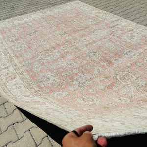 8x11 Large Rug, Rugs 8x11 Turkish, 8x11 Oversize Rug, 8x11 Red Rug, Old Vintage Rug 8x11, 8x11 Area Rug,Handmade Wool Rug,8x11 Antique Rug
