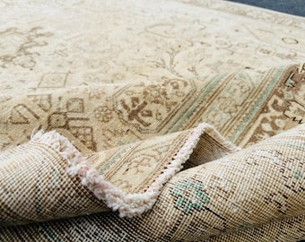 Großer Teppich, 230x300 Vintage Teppich, Handgeknüpfter Teppich, Handgeknüpfter Teppich, Handgeknüpfter Teppich