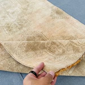3x8 Wool Runner, 3x8 Beige Brown Runner, 3x8 Turkish Runner, 3x8 Natural Runner, 3x8 Kitchen Carpet, 3x8 Hallway Runner, Rugs Runner Vintage