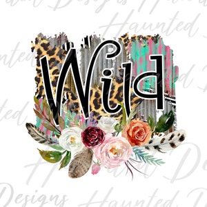 Patchwork hippie floral salvaje PNG, artesanía, clip art, descarga digital DTF