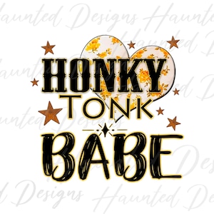 Honky Tonk Babe Country Girl Cheetah Glitter PNG, artisanat, clipart, sublimation téléchargement numérique DTF
