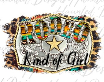 Rodeo Art of Girl Cowgirl Gepard Cowboy Schnalle Sublimation Design PNG, Handwerk, Clip Art, Sofortiger digitaler Download DTF