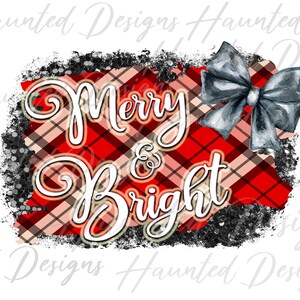 Kerst vrolijk en helder geruit frame sublimatie ontwerp PNG Clipart Craft, digitale download DTF
