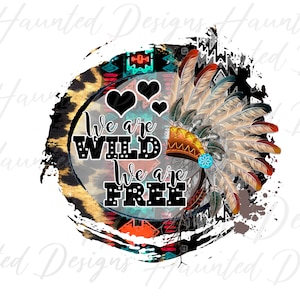 Tocado de plumas de espíritu libre y salvaje, diseño bohemio desgastado por sublimación, PNG, manualidades, imágenes prediseñadas, descarga digital instantánea (DTF)