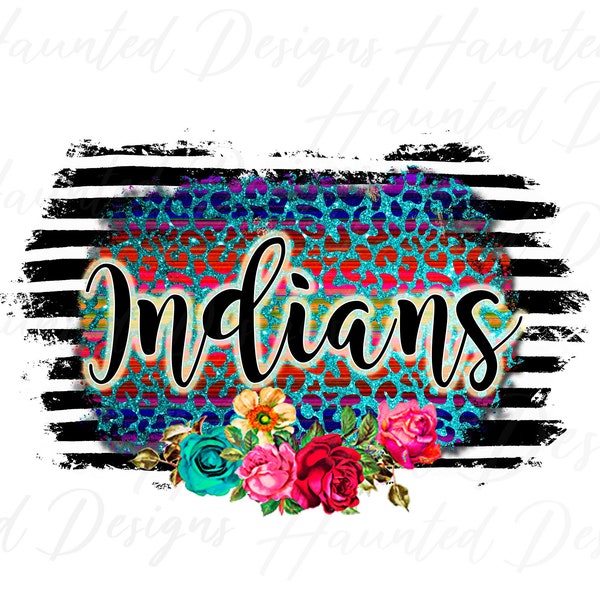 Indians Pride Football Logo Instant Digital Download Sublimation Design PNG Clipart Craft DTF
